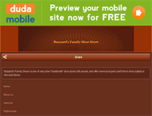 Tablet Screenshot of buzzardsfamilyshoes.com